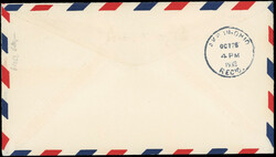 Airmail. Zeppelin LZ 127. Crossing CHICAGO. AKRON circular route. ...