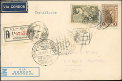 Poste Aérienne. Zeppelin LZ 127. 10ième Traversée de l'Atlantique ...