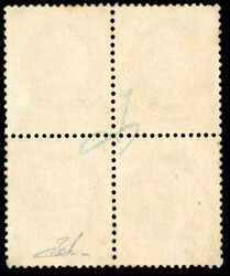 2c. reddish-brown. Block of 4. cancelled from the Post mark of PARIS ...