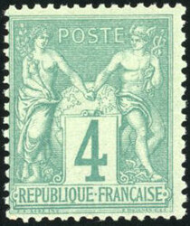 4c. green. 2 pieces ** and *. Very Fine