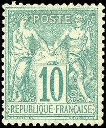 10c. green. Well centered. Very Fine. (Estimate 1200€)