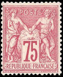 75c. carmine. SuperFine. (Estimate 1400€)