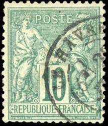 10c. green. cancelled Very Fine. (Estimate 325€)