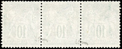 BaImperforatee of 3 of the 10c. green. cancelled Post mark. Very Fine ...