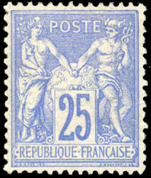 25c. Overseas. Perfect centering. SuperFine. (Estimate 975€)