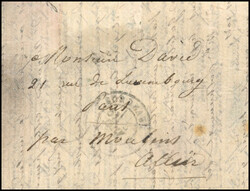 Lettre manuscrite de CHERBOURG du 29 décembre 1870, timbres absents ...