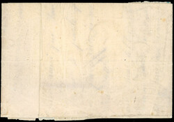 80c. Laurés + 20c. Bordeaux bleu, Type I, timbre amputé partie ...