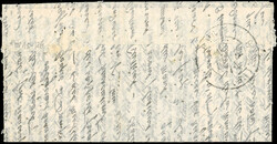 20c. Lauré + 80c. Lauré cancelled GC 1499 on lettre frappée du ...