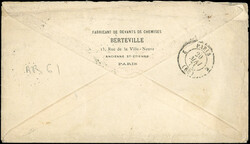 10c. bistre-jaune cancelled Ancre noire on lettre locale frappée du ...