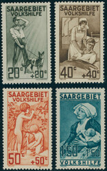 1926, Volkshilfe Pflegedienste I, 4 W. kpl., einwandfrei postfrischer ...