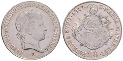 Ferdinand I., 1835-1848, 20 Kreuzer, Silber, 1847 B (Kremnitz), ...