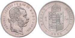Franz Joseph I., 1848-1916, 1 Forint, 1876 K.B., vorzüglich ...