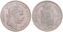 Franz Joseph I., 1848-1916, 1 Forint, 1879 K.B., sehr schön ...