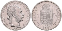 Franz Joseph I., 1848-1916, 1 Forint, 1880 K.B., vorzüglich ...