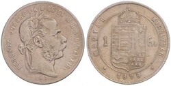 Franz Joseph II., 1848-1916, 1 Forint, Silber, 1879 K.B., Jaeger 358, ...