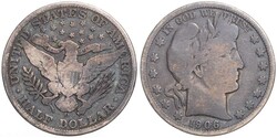 Half Dollar, Barber, 1906 D, Denver, Schön 122, Yeoman, 6567, dunkle ...