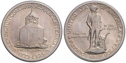 Commemorative Half Dollar, Lexington-Concord Sesquicentennial, 1925, ...