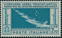 1930, Geschwaderflug General Balbos von Rom nach Rio de Janeiro, 7,70 ...