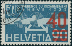 1936, Flugpost, 40 C. a. 90 C., Aufdruck orangerot (Zumstein/SBK ...