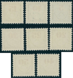 1940, Porto Ziffern mit Posthorn, 8 W. kpl., tadellos postfrisches ...