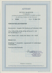 1932, Freimarken mit Aufdruck "Regierungs-Dienstsache", 8 W. kpl., ...