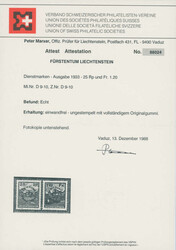 1933, Freimarken mit Aufdruck "Regierungs-Dienstsache", 2 W. kpl., ...