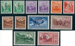 1934/1937, Freimarken mit Aufdruck "Regierungs-Dienstsache", 12 W. ...