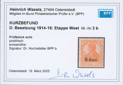 1916, Germania, 8 Cent. a. 7 1/2 Pfg., dunkelrötlichorange, ...