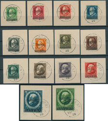 1920, Bayern-Sarre, 14 W. kpl., auf wunderschön gestempelten ...