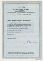 1949, Exportmesse Hannover, Herzstück aus Blockausgabe, liegendes ...