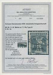 1918, Tellknabe, 7 1/2 C., dunkeltürkisgrau, mit feinem Aufdruck, ...