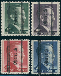 1945, Grazer Aufdruck, magerer Aufdruck, 4 W. kpl., tadellos ...