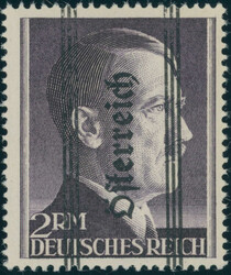 1945, Grazer Aufdruck, 2 RM, fetter Aufdruck, gezähnt K 14, tadellos ...
