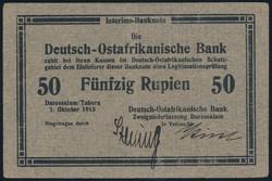 110.80.110.10: Banknoten - Deutschland - Kolonien - Deutsch-Ostafrika