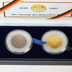 Goldene Abschiedsmark, 1 DM Gold, 2001 F (Stuttgart), unberührt in ...