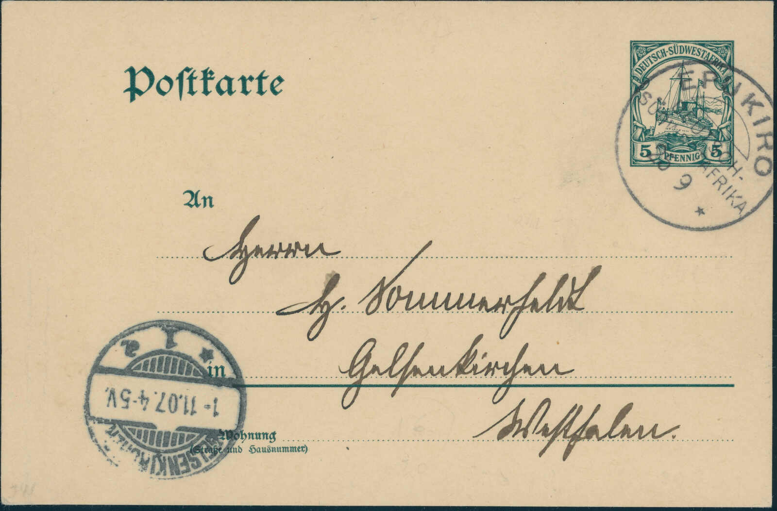 EPUKIRO DSWA 25 9, Stempel ohne Jahreszahl, praktisch voll und klar ...