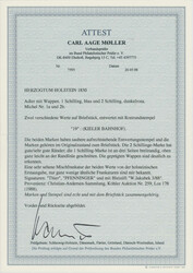 1850, 1 Sch., lebhaftpreußischblau, in Farbfrankatur auf Briefstück ...