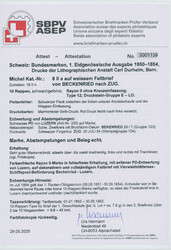 1850, Rayon II., 10 Rp., schwarz/orangerot/gelb, ohne Kreuzeinfassung ...