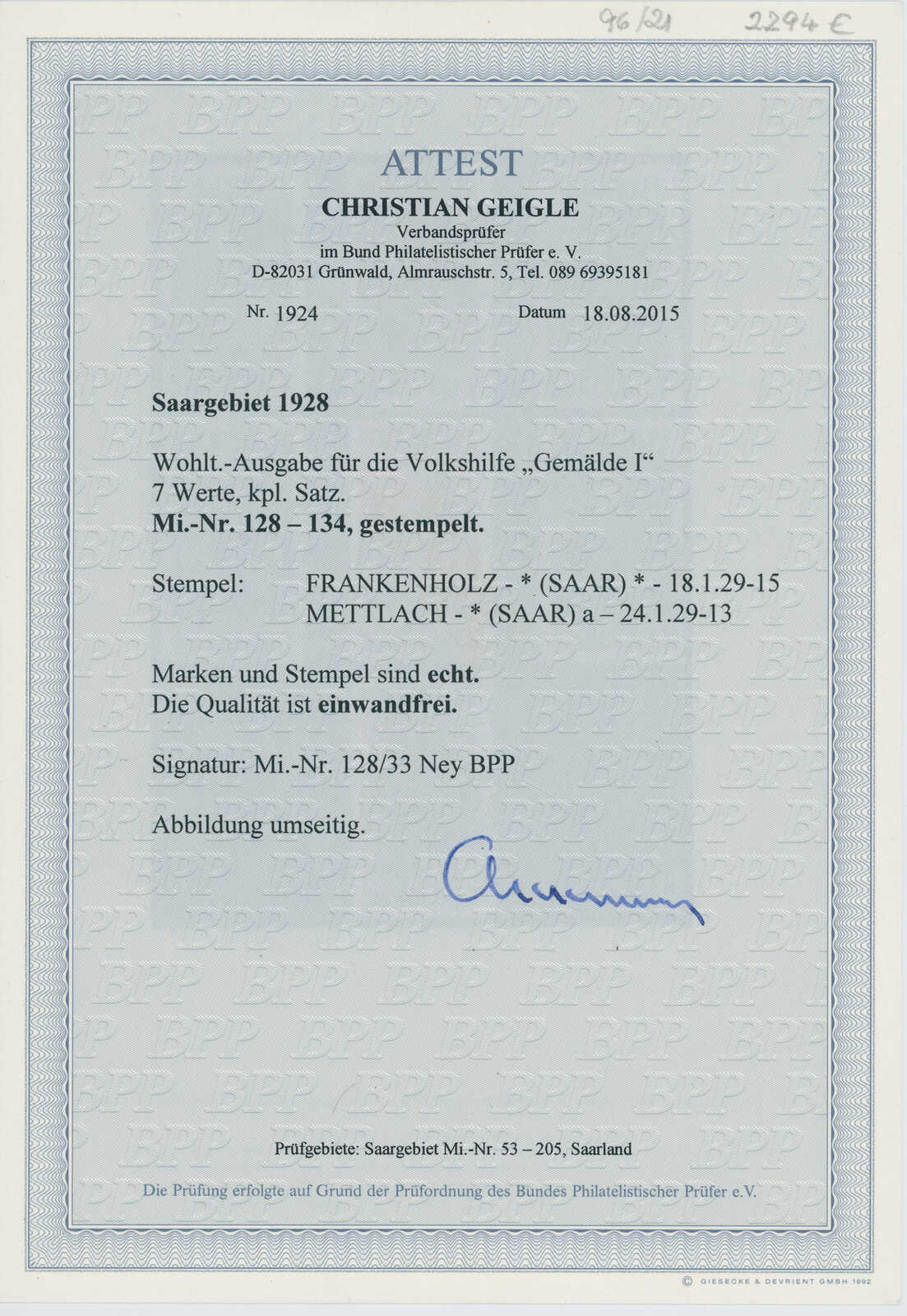 Image 1 for lot number 1507 for HBA 86th Auction