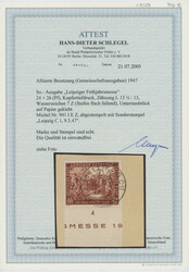 1947, Leipziger Frühjahrsmesse, 24+26 Pfg., rötlichbraun, ...