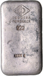 DEGUSSA FEINSILBER, Barren zu 1000 Gramm mit Punze "999", "1000 g" ...
