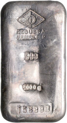 DEGUSSA FEINSILBER, Barren zu 1000 Gramm mit Punze "999", "1000 g", ...