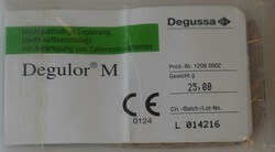 DEGULOR M, hochgoldhaltige Legierung zur Anfertigung von ...