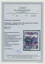 1932, Dienst, 10 Rp., schwarzviolett, gezähnt L 11 1/2:10 1/2, ...