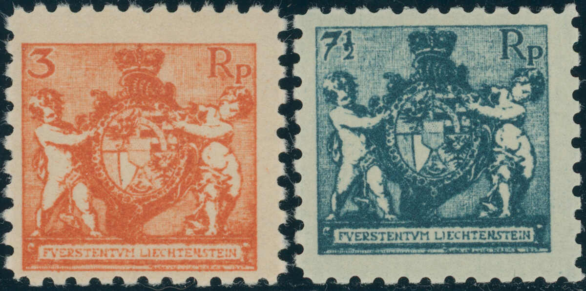 1921, Freimarken Landeswappen mit Putten, gezähnt 9 1/2, bis auf die ...