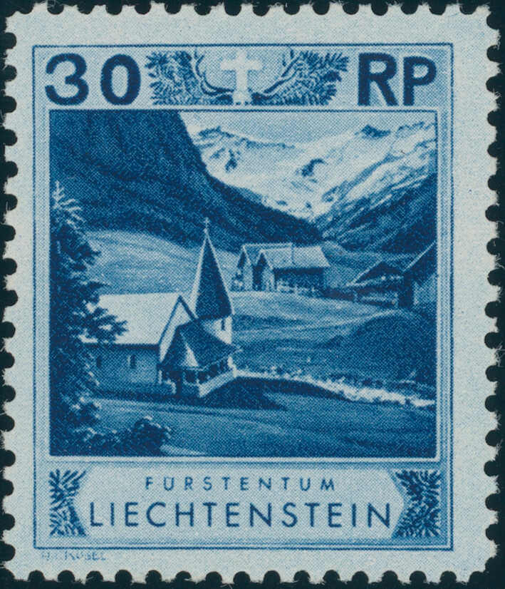 1930, Freimarke Landschaften, 30 Rp., dunkelviolettultramarin, ...