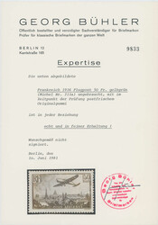 1936, Flugpost, 7 W. kpl., 50 Francs in Gelbgrün, tadellos ...