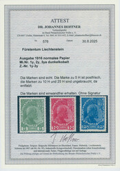 1912, Freimarken Fürst Johann II., normales Papier, 25 H. in der ...