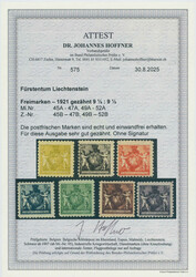 1921, Freimarken Landeswappen mit Putten, gezähnt 9 1/2, bis auf die ...