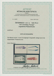 1969, Europa, 2 Sch., Partie mit 4 Phasendrucken, je ungezähnt, laut ...